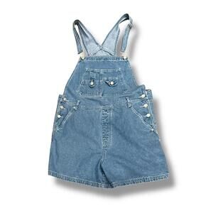Medium Wash Revolt Collection Co. Short Overalls